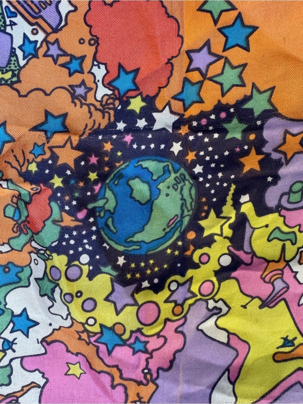Peter Max vintage Astrology Zodiac Scarf  Celestial Print - Picture 3 of 4